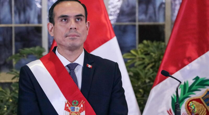 Protesto contra o impeachment do presidente interino José Jerí no Peru