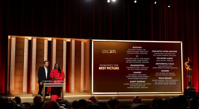 Cartaz do filme O Agente Secreto, destacando sua indicação ao Oscar 2026